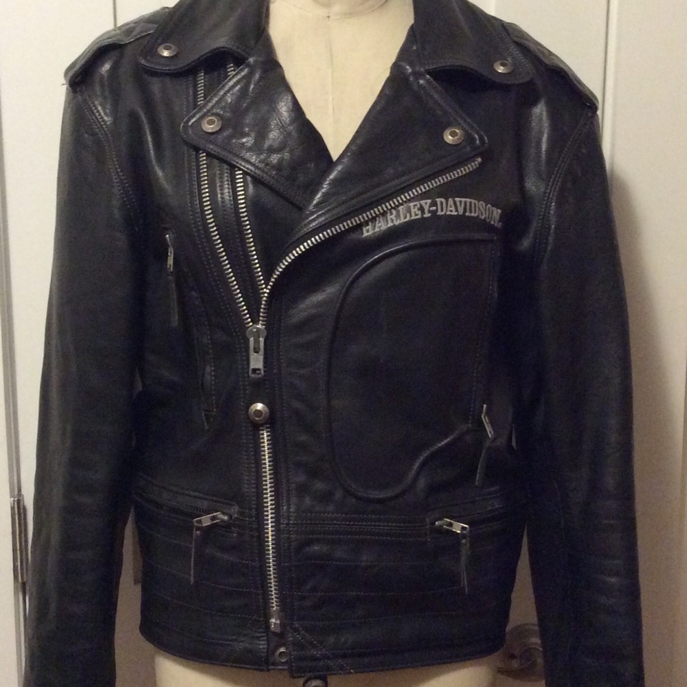VINTAGE Sz.S Harley Davidson H-D Motorcycle Jacket
